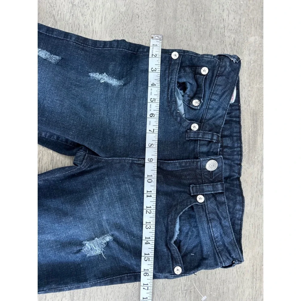 True Religion Boys Relaxed Slim Distressed Dark Wash Denim Jeans Size 16
